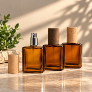 Matte Amber Glass Perfume Oil Spray Bottle