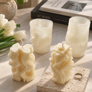 Modern Sculptural Pillar Candle