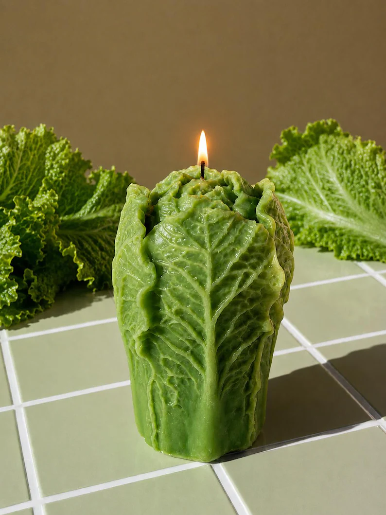 Realistic Lettuce Shaped Candle