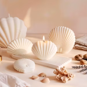 Shell & Coral Shaped Decorative Candle Set